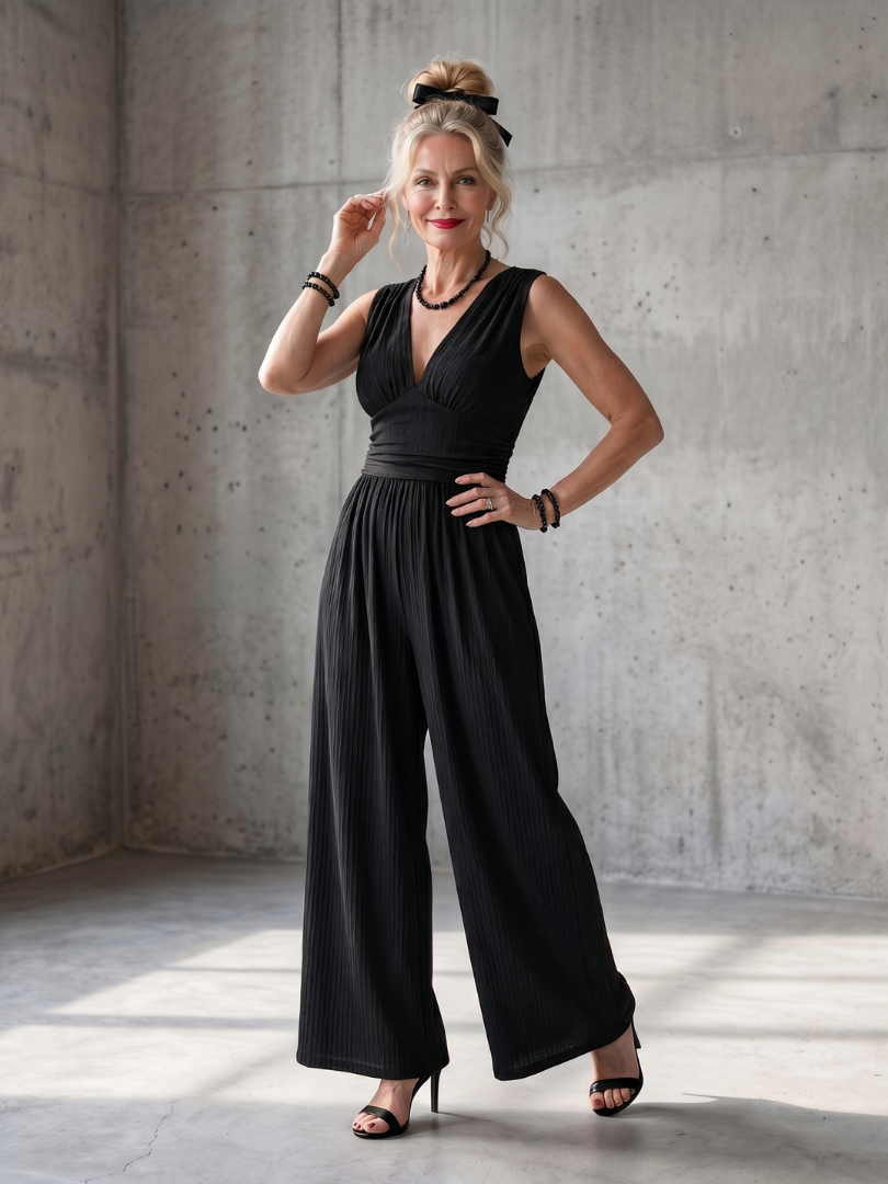 Defined Wide Leg Jumpsuit