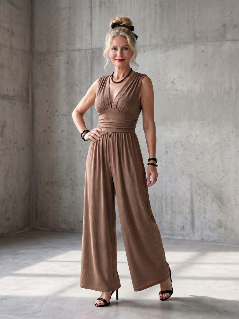Defined Wide Leg Jumpsuit