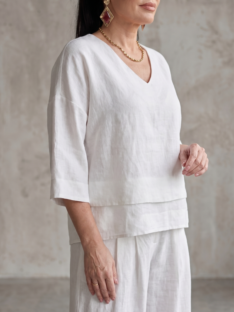 Layered Top Wide Leg Set