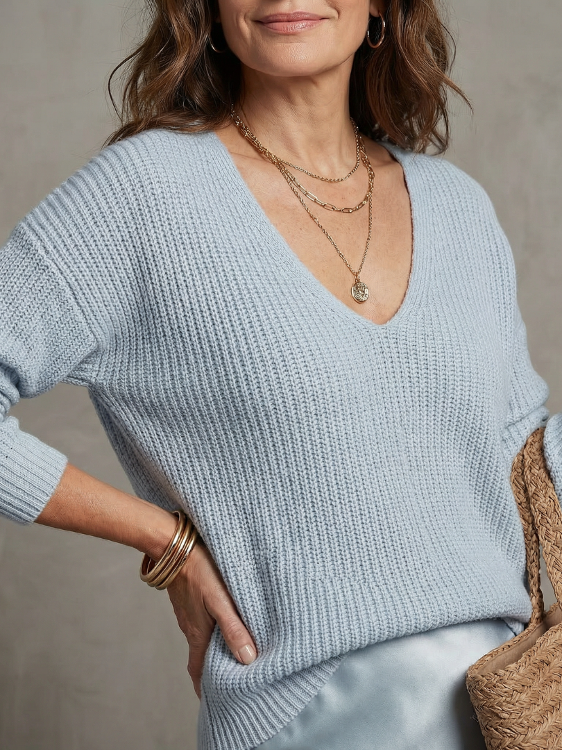 Satin Skirt Knit Layer Set