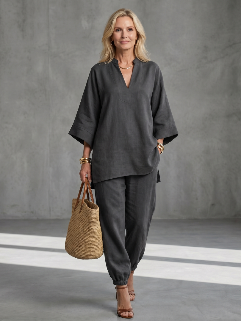 Gathered Trouser Set