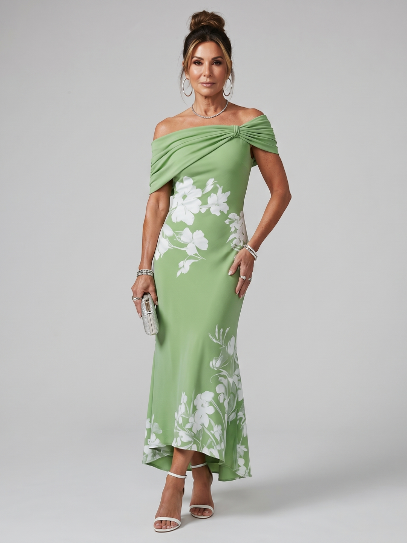 Off Shoulder Midi Dress