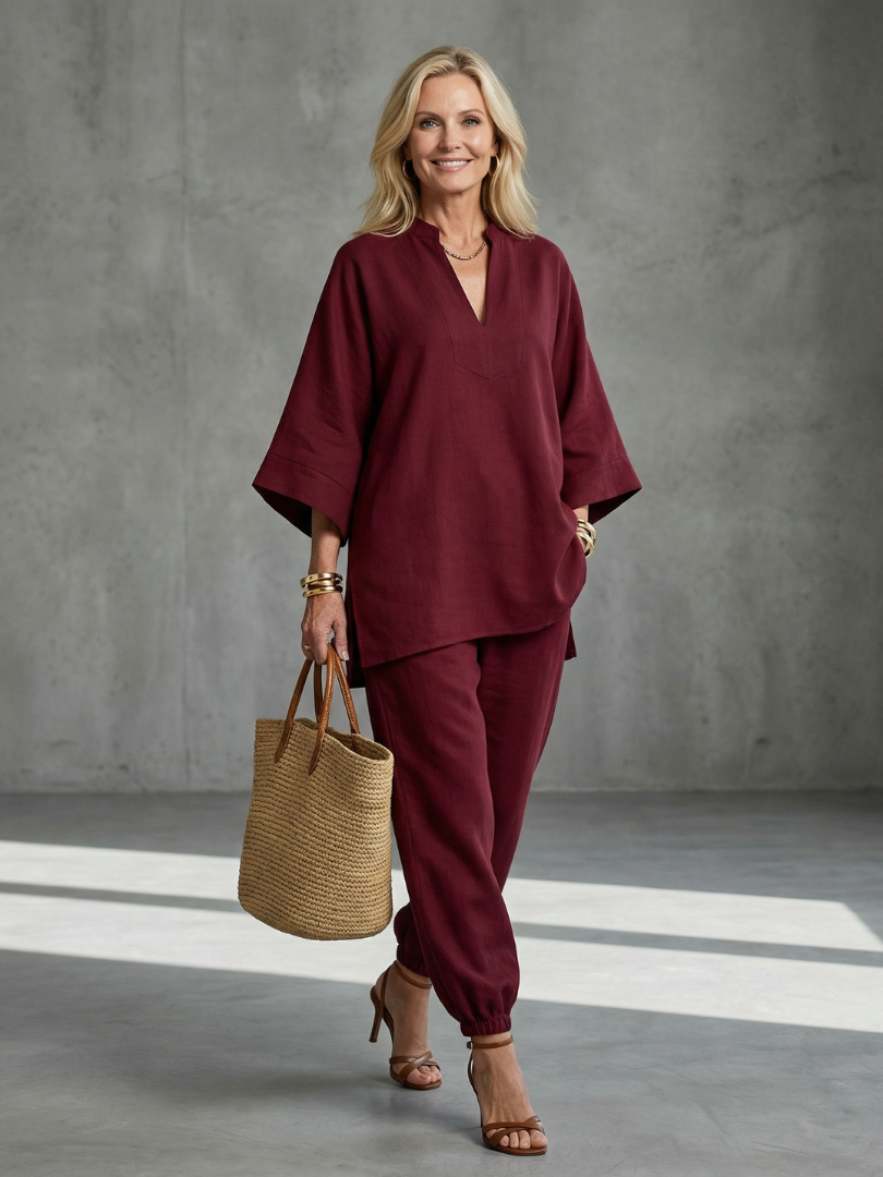 Gathered Trouser Set
