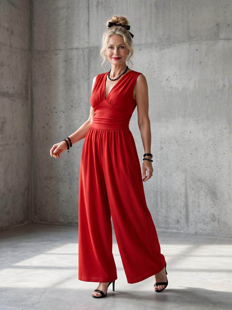Defined Wide Leg Jumpsuit