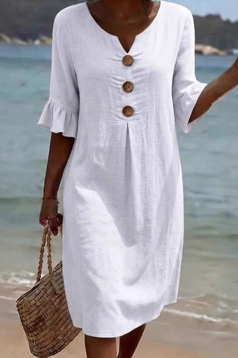 Classic Button Summer Dress