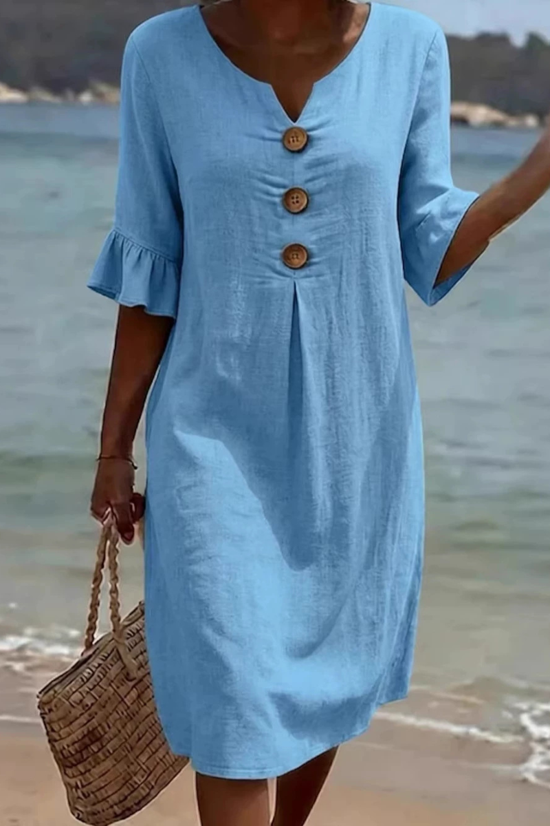 Classic Button Summer Dress