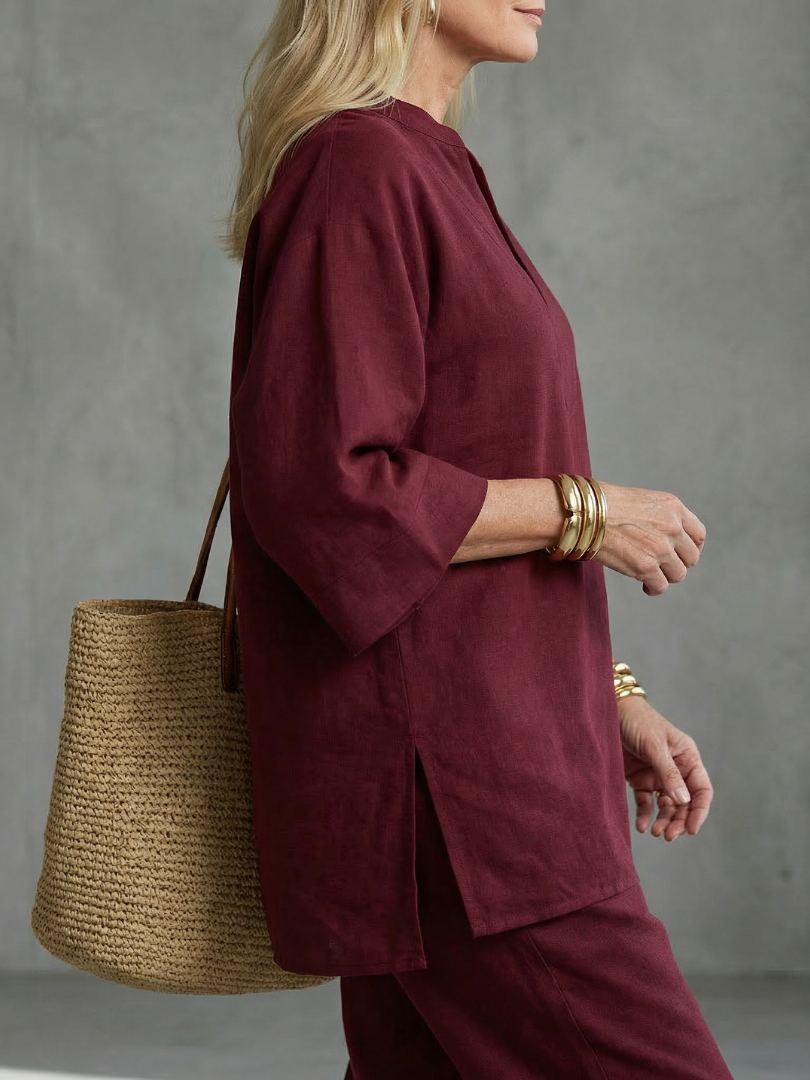 Gathered Trouser Set