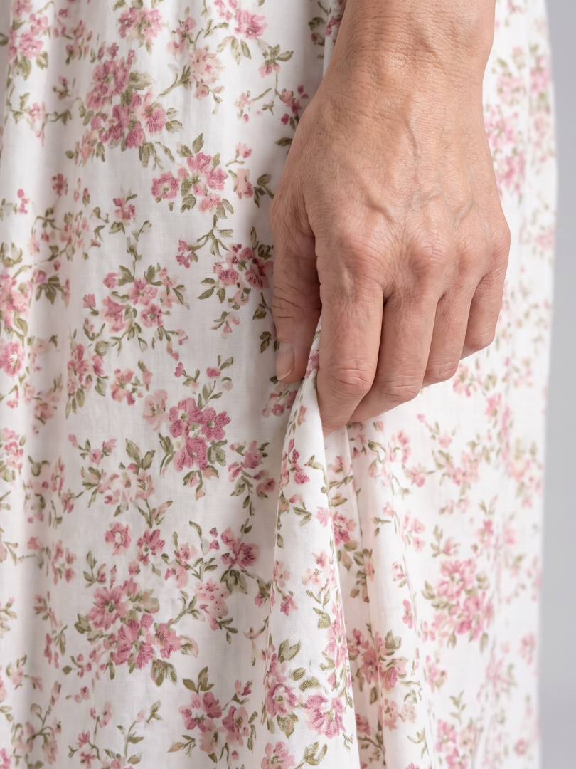 Sleeveless Floral V Neck Midi Dress