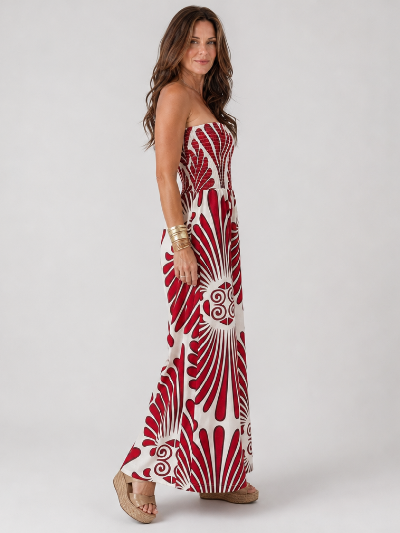 Flowing Silhouette Maxi Dress