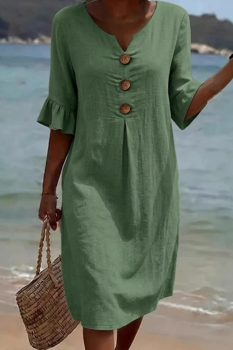 Classic Button Summer Dress
