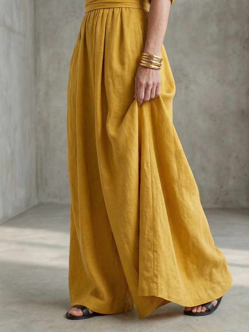 Cross Front Wide Leg Jumpsuit