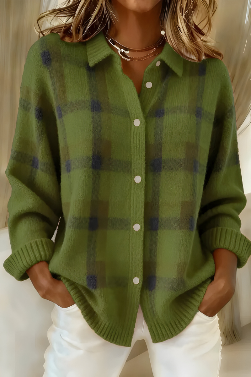 CAMILLE | PLAID CARDIGAN