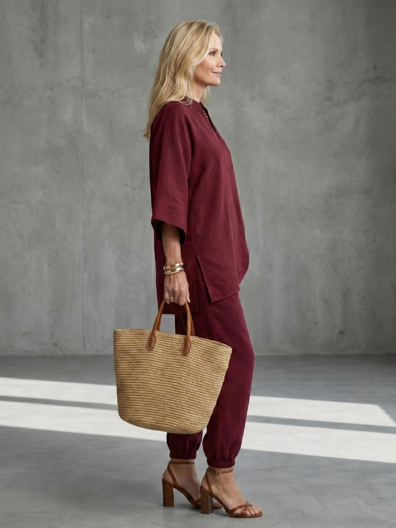 Gathered Trouser Set