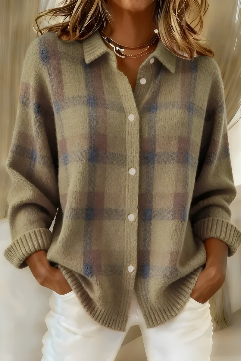 CAMILLE | PLAID CARDIGAN
