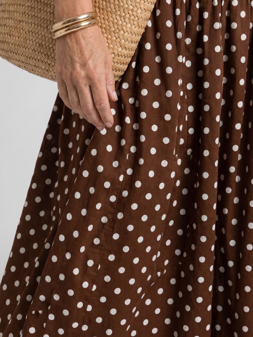 Polka Dot Pattern Midi Dress