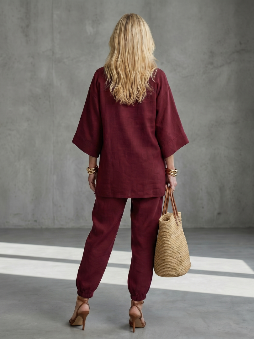 Gathered Trouser Set