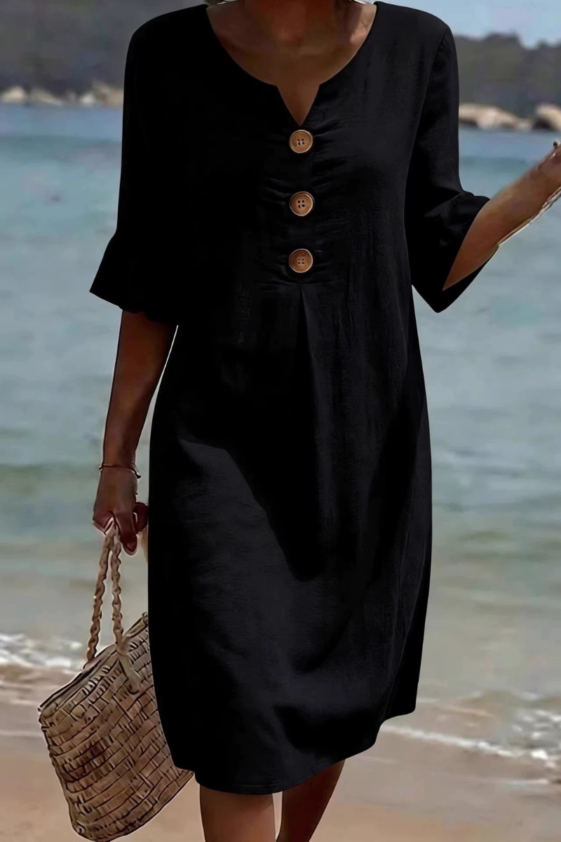 Classic Button Summer Dress