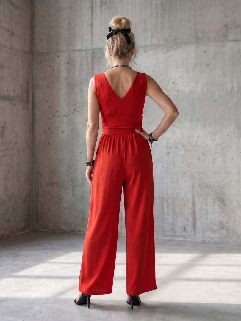 Defined Wide Leg Jumpsuit