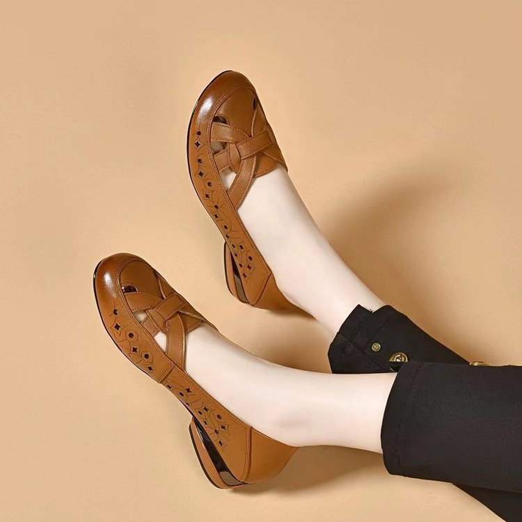 SYLVIE | ORTHOPAEDIC PERFORATED SLIP-ON CLOSED TOE SHOES