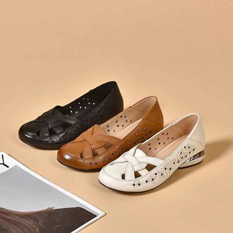 SYLVIE | ORTHOPAEDIC PERFORATED SLIP-ON CLOSED TOE SHOES