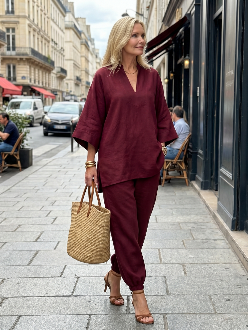 Gathered Trouser Set