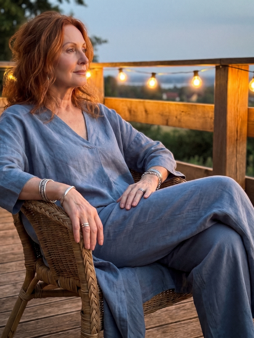 Loose Tunic Top Wide Leg Pant Set