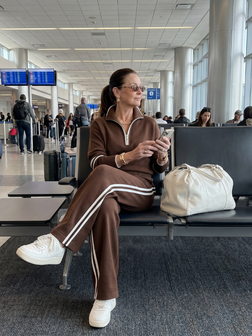 Zip Neck Long Sleeve Set