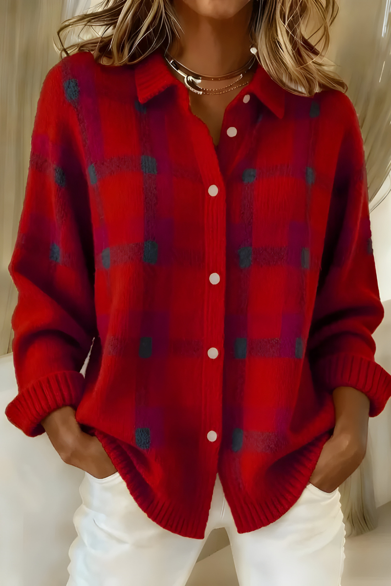 CAMILLE | PLAID CARDIGAN