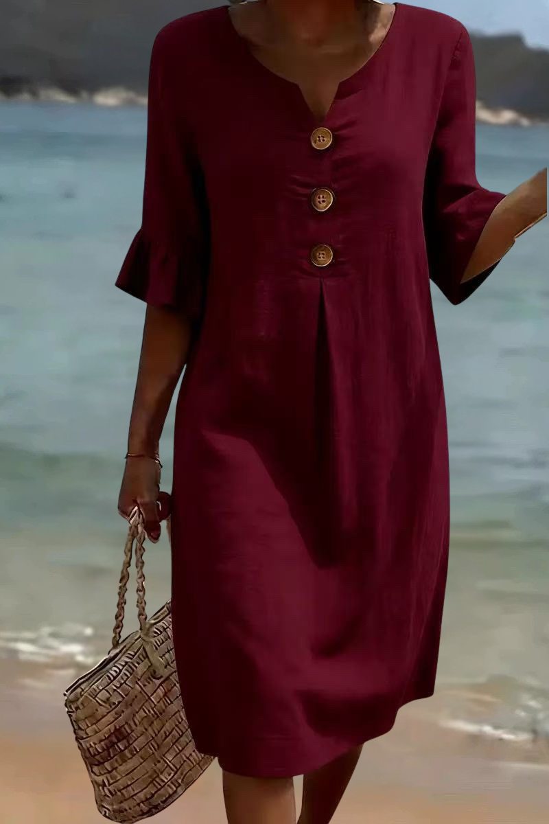Classic Button Summer Dress