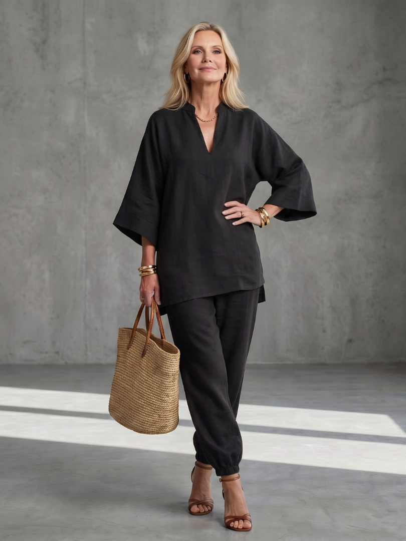 Gathered Trouser Set