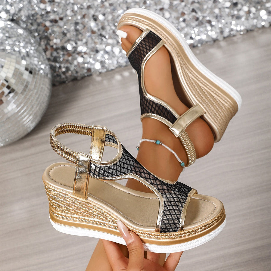 YVONNE | ELEGANT ORTHOPAEDIC SLIP-ON WEDGE SANDALS