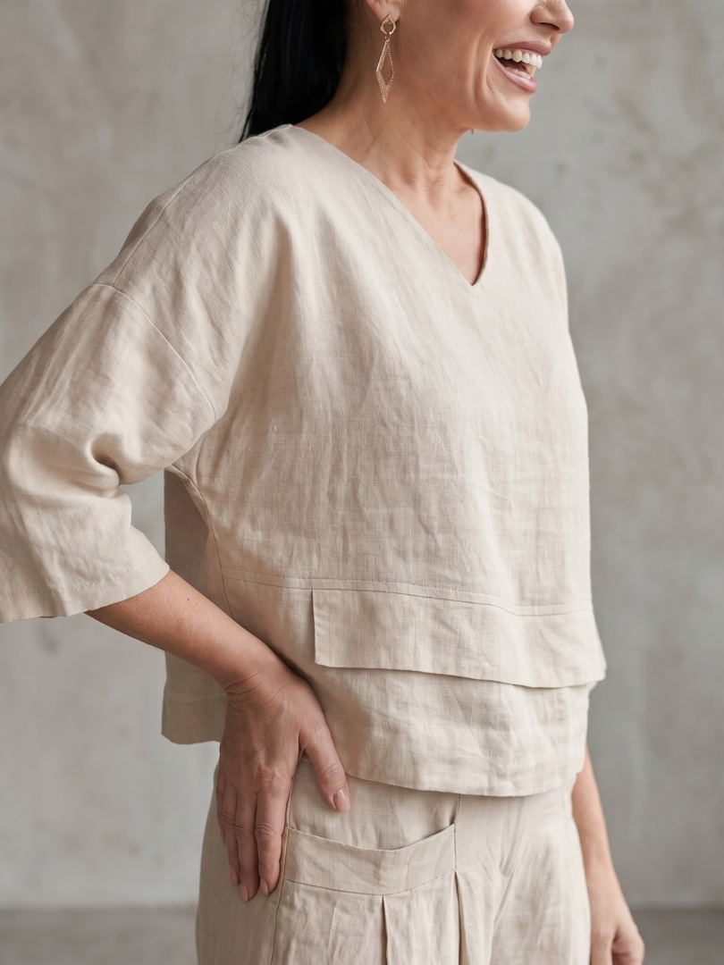 Layered Top Wide Leg Set