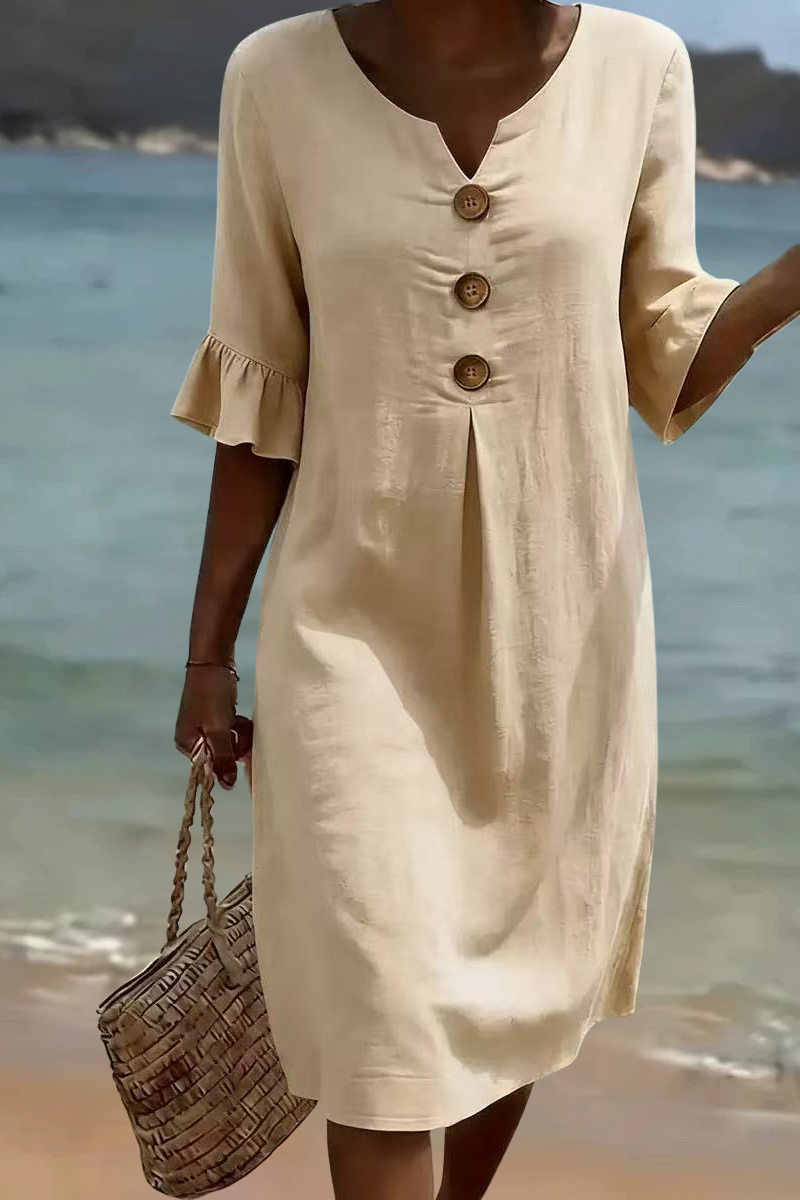 Classic Button Summer Dress