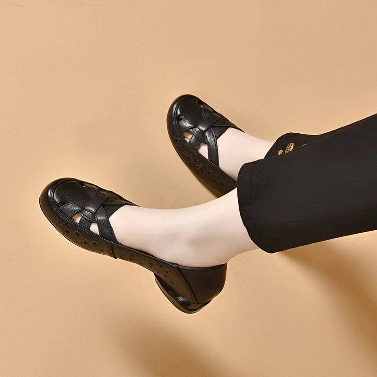 SYLVIE | ORTHOPAEDIC PERFORATED SLIP-ON CLOSED TOE SHOES