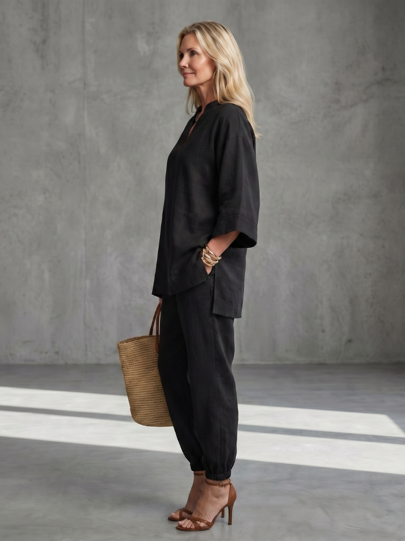 Gathered Trouser Set