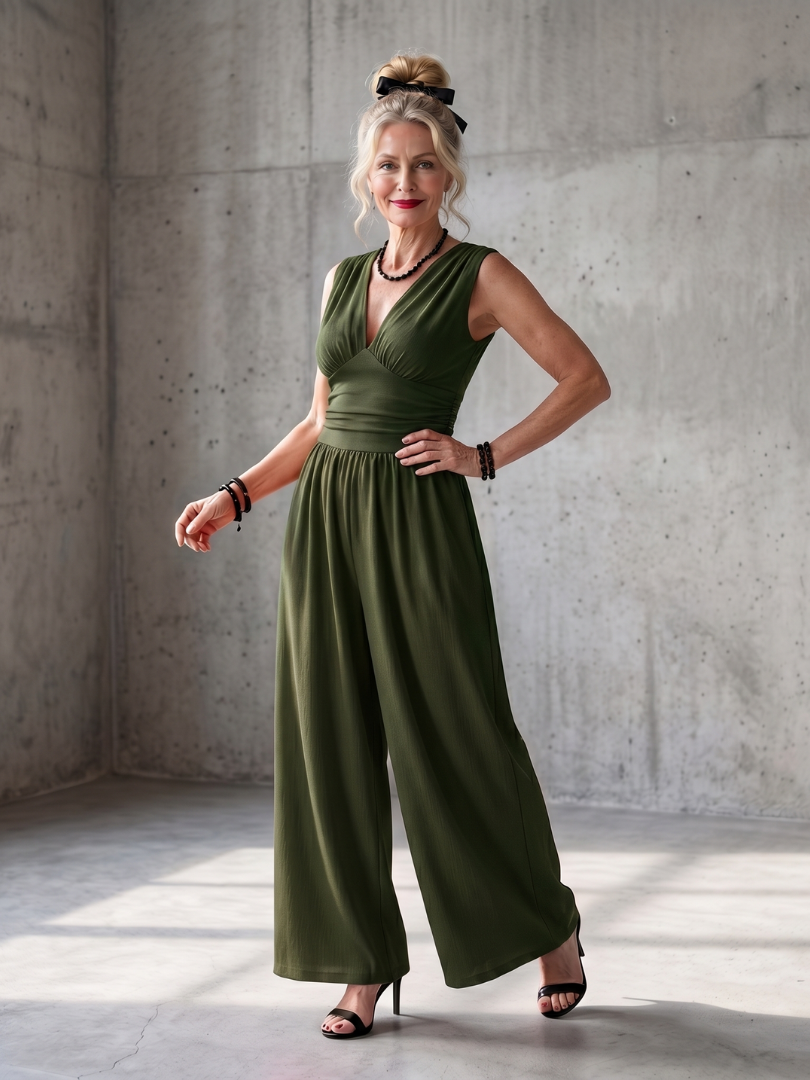Defined Wide Leg Jumpsuit
