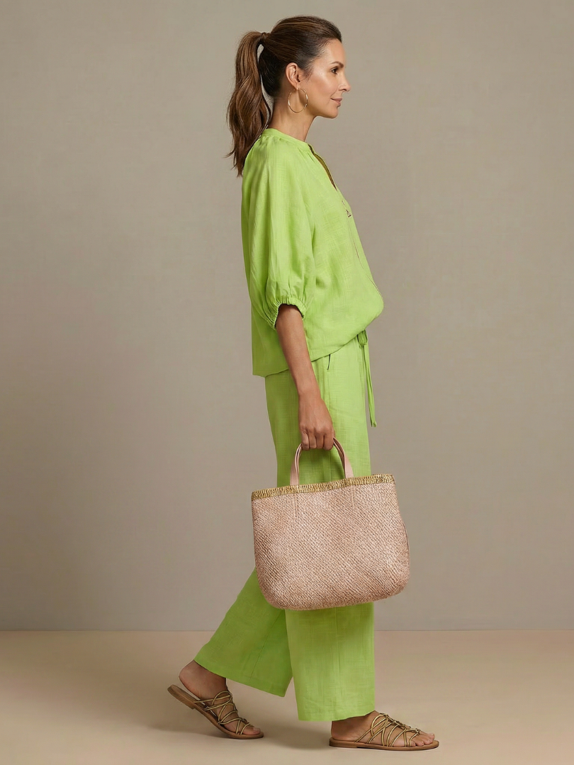 Blouson Top Wide Leg Set