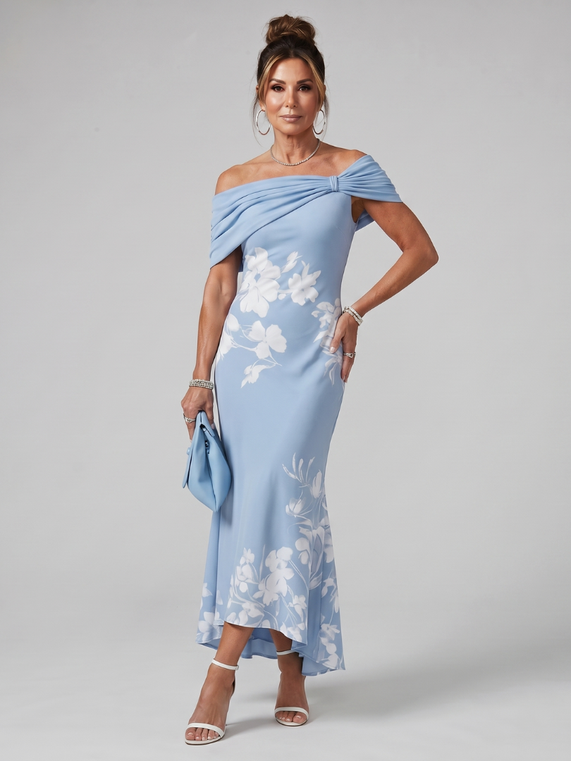 Off Shoulder Midi Dress