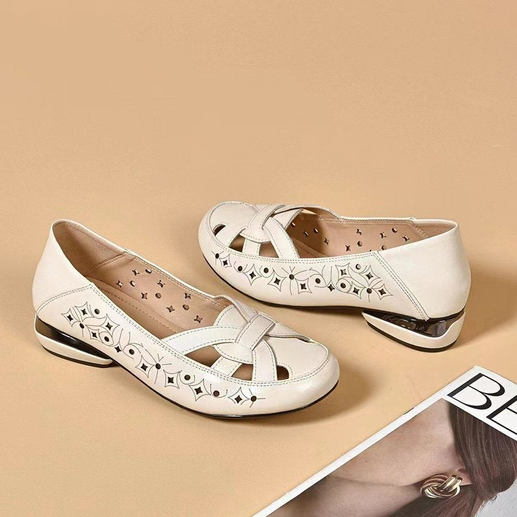 SYLVIE | ORTHOPAEDIC PERFORATED SLIP-ON CLOSED TOE SHOES