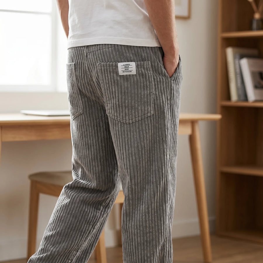 Varel | Men's Corduroy Trousers with Elasticated Waistband