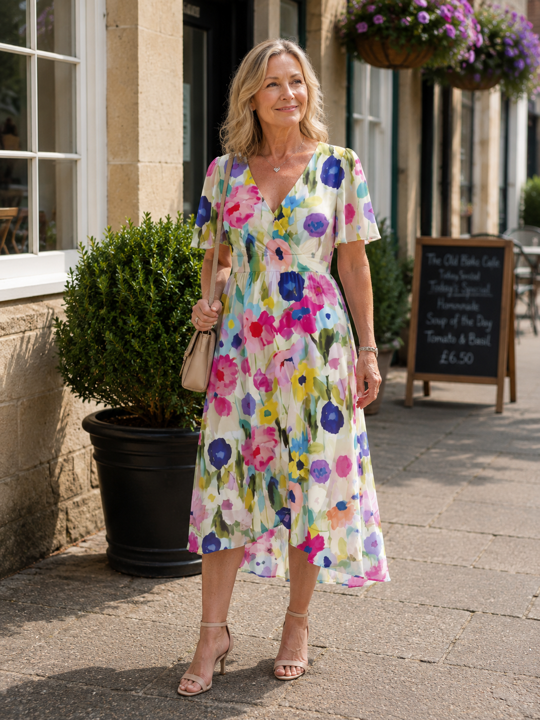 Flattering Floral Midi Dress