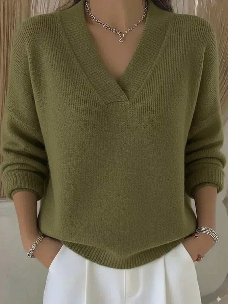 Violeta | Loose Fit Jumper with V-Neck