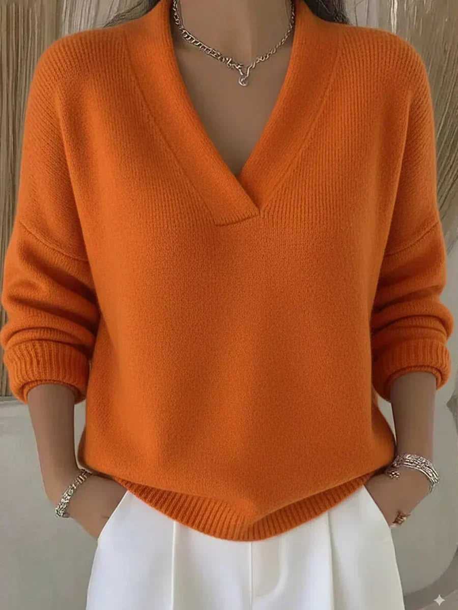 Violeta | Loose Fit Jumper with V-Neck