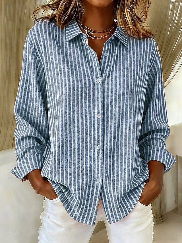 JACQUELINE | STRIPED BUTTON-DOWN SHIRT