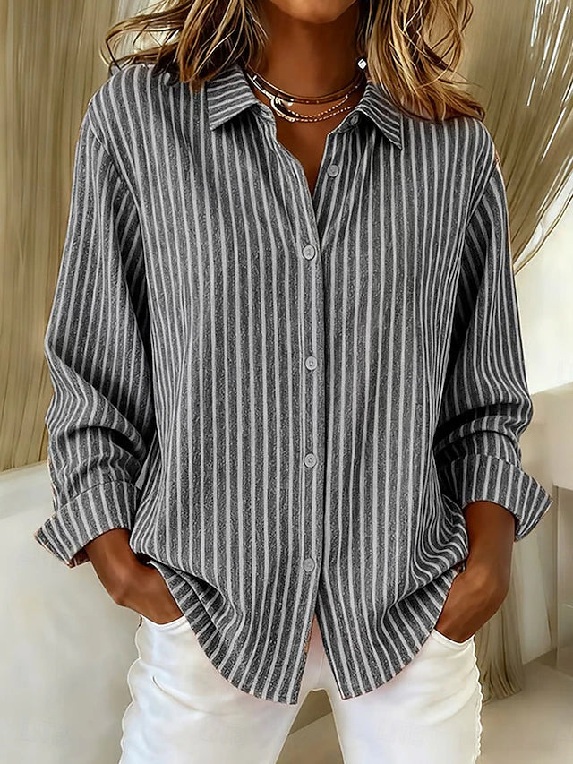 JACQUELINE | STRIPED BUTTON-DOWN SHIRT