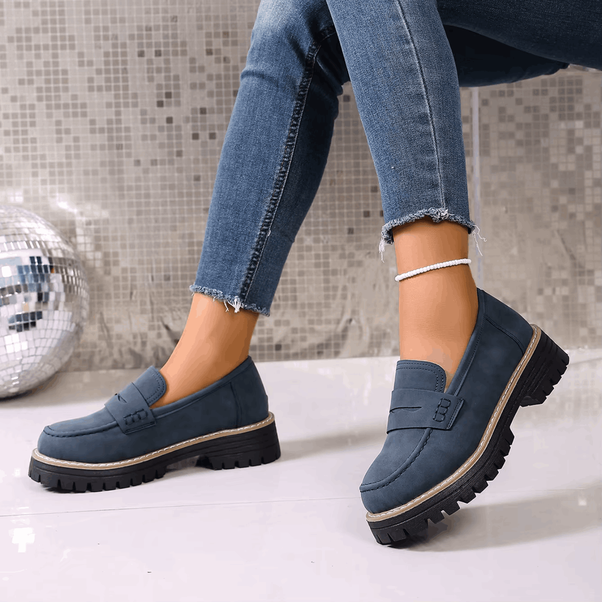 Elsa | College Style Platform Loafers