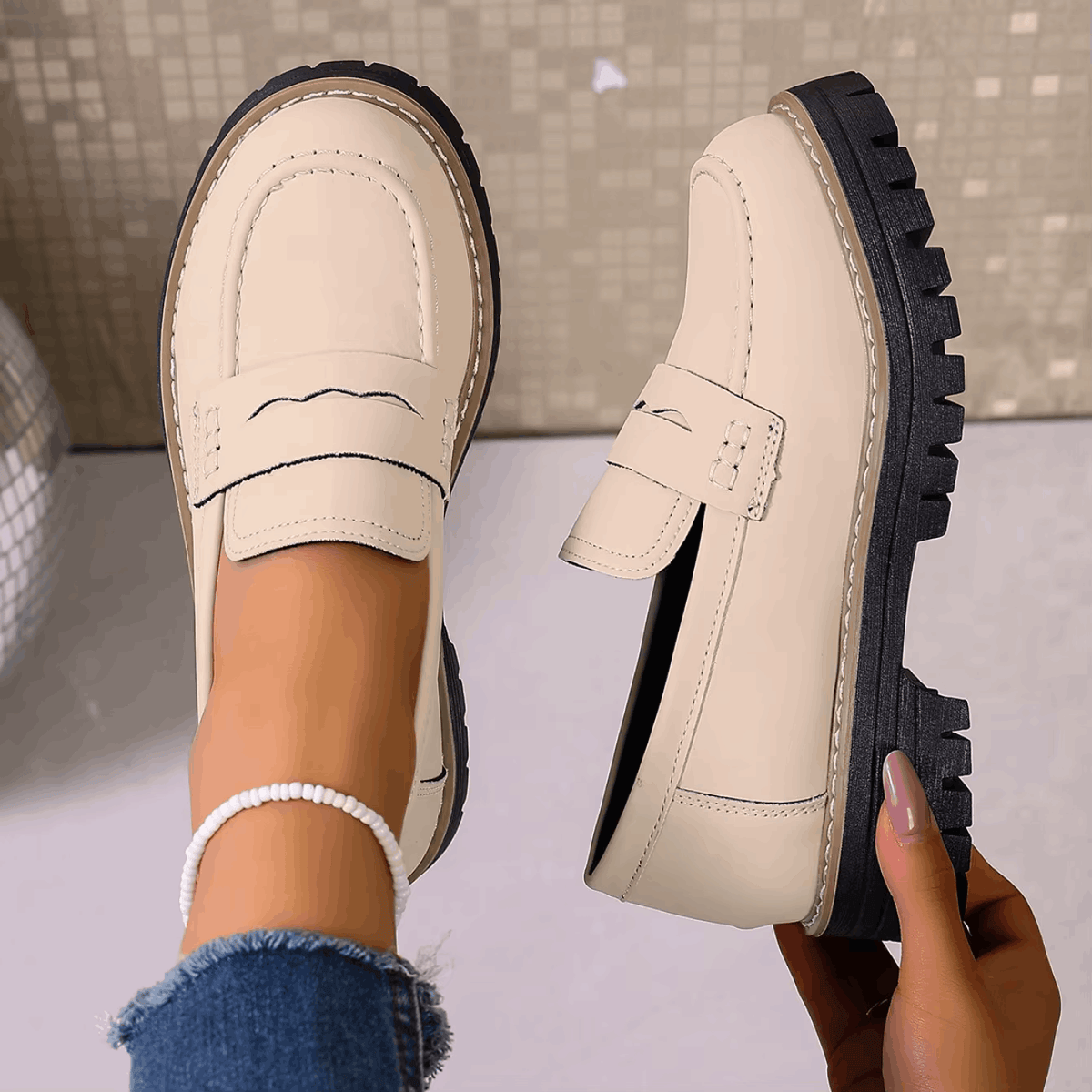 Elsa | College Style Platform Loafers