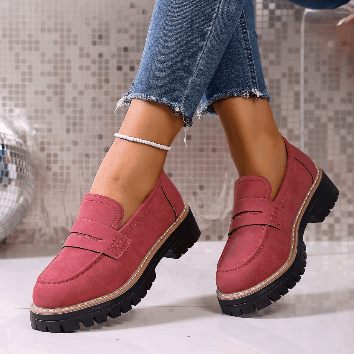 Elsa | College Style Platform Loafers
