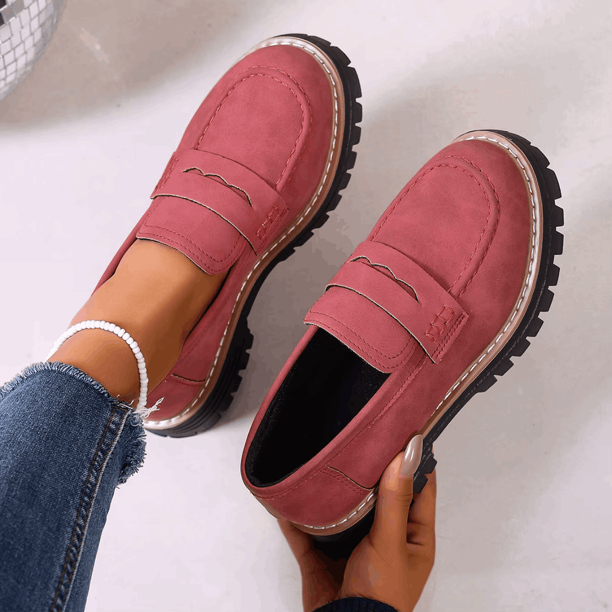 Elsa | College Style Platform Loafers
