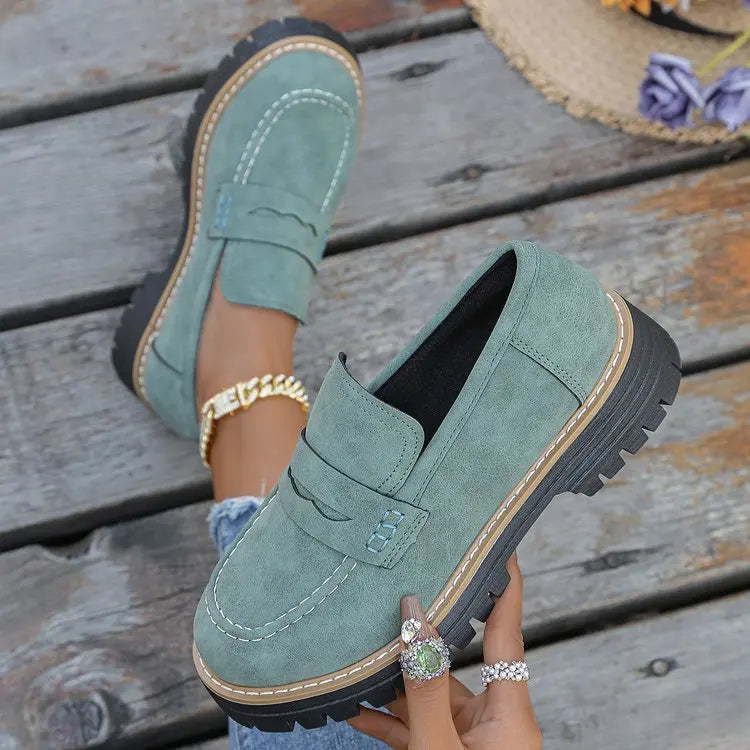 Elsa | College Style Platform Loafers